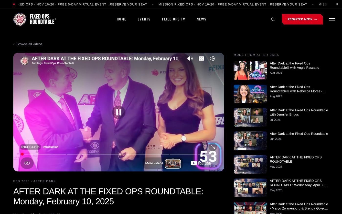 A watch page with the video player and more from the series