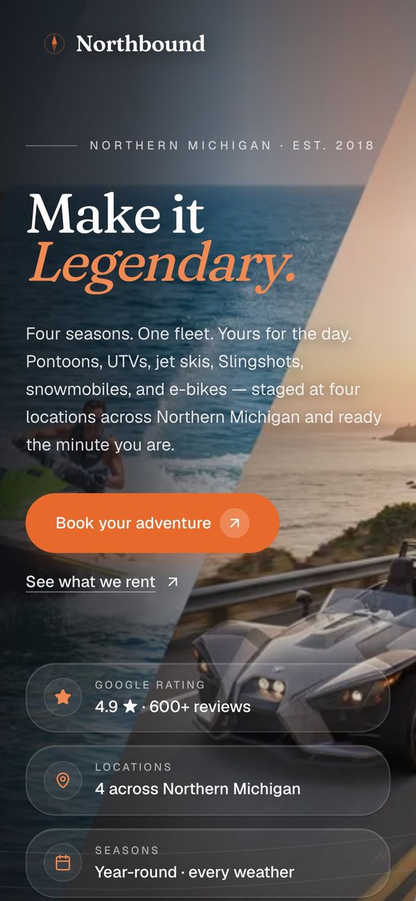 Homepage on a phone