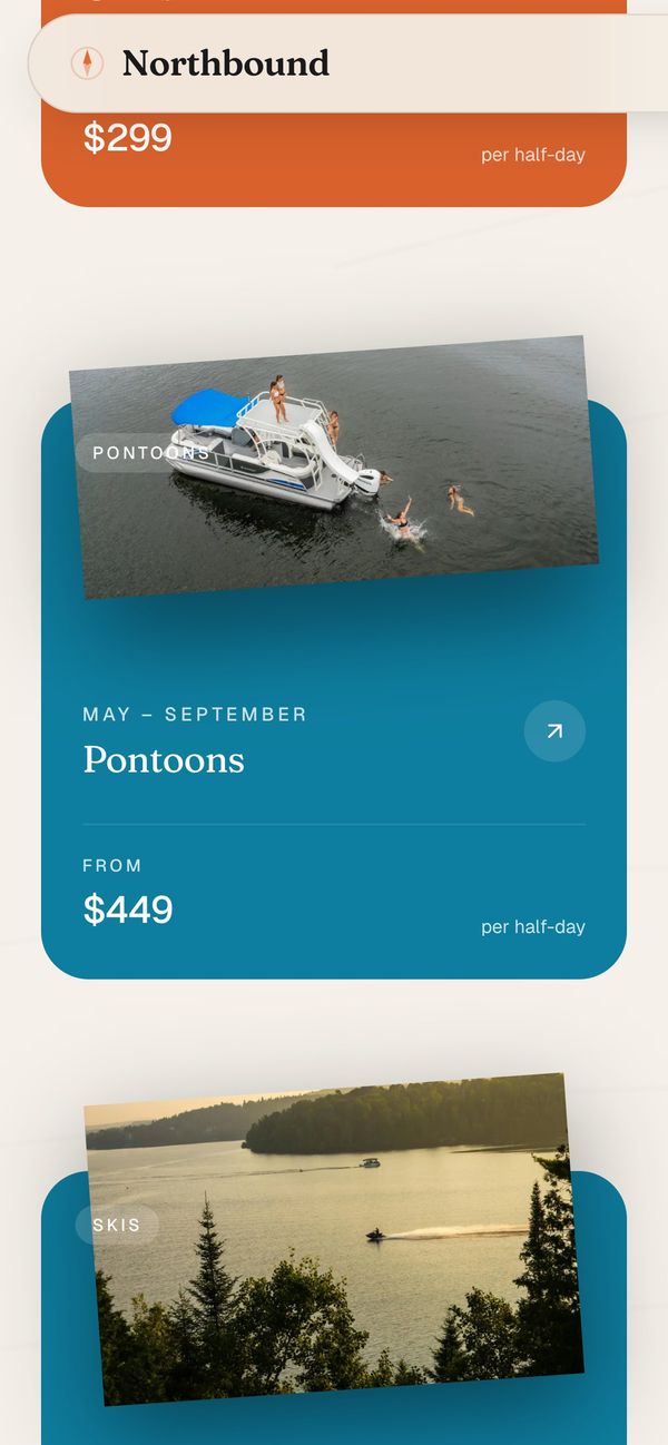 Pontoon card on a phone