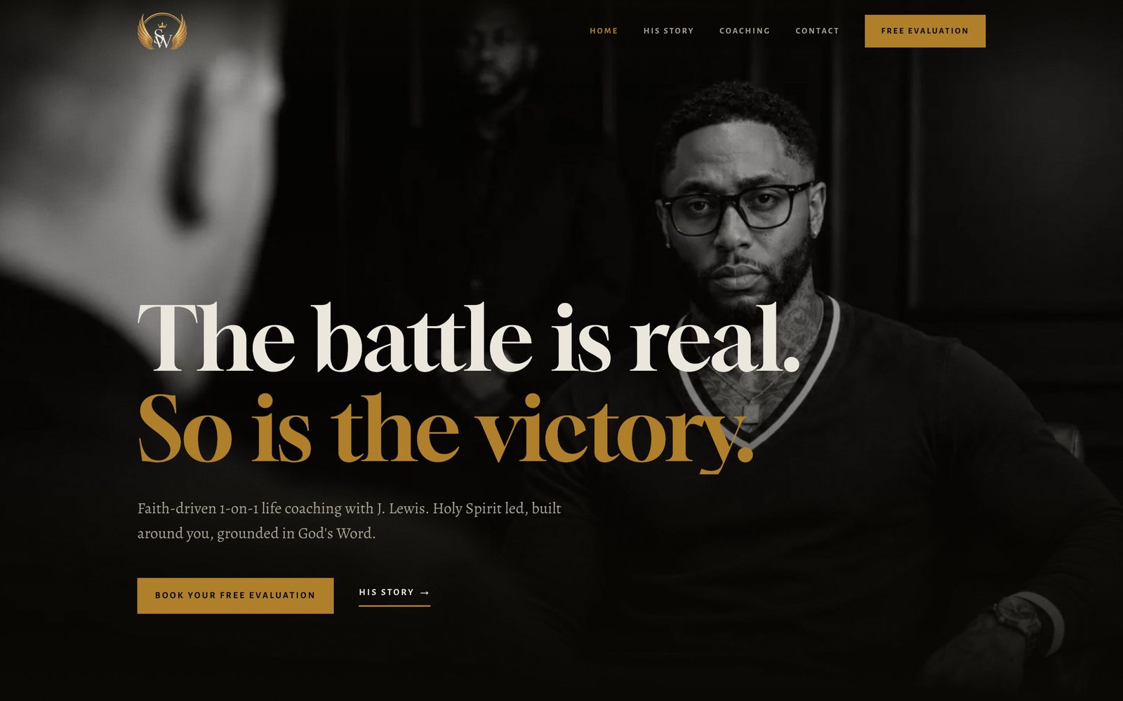 Spiritual Wings Coaching website, built by Chamberlin Studio
